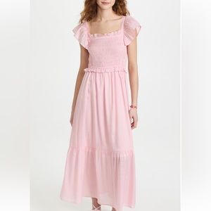 Moon River Smocked midi dress